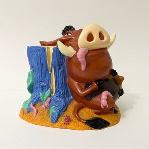 Vintage Disney The Lion King Timon & Pumba Plastic Coin Bank